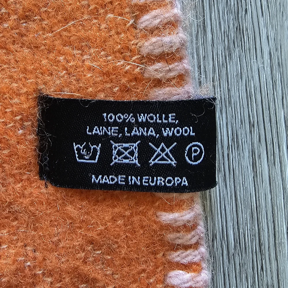Bauhaused 2 Wool Blanket - Orange, Pink & Blue